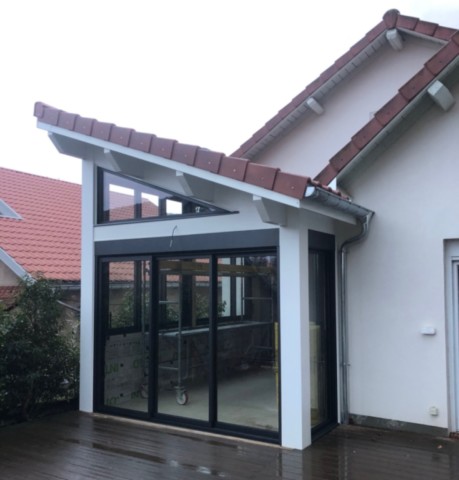 Vue Nord Véranda bois et alu st dié des vosges